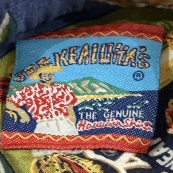 VTG Reyn Spooner Joe Kealuhas All Over Graphic Print Pineapple Camp Mens Medium - Picture 2 of 5